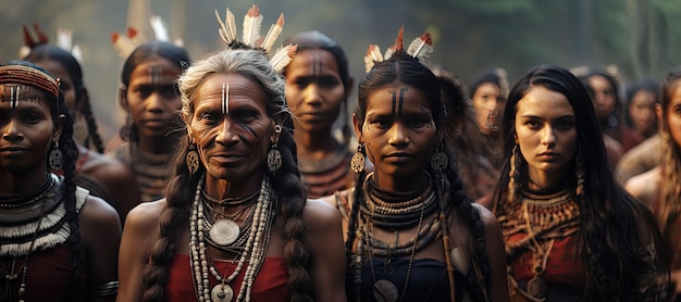 Foto los pueblos indígenas de la india que representan las diversas culturas y tradiciones generados con ia