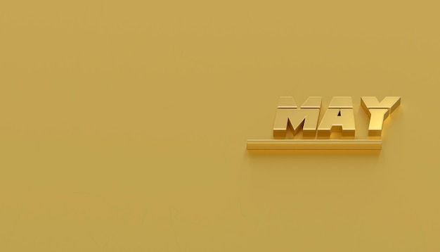 Puede. Nombre del mes para poster 3d render