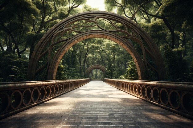 Un puente en el bosque