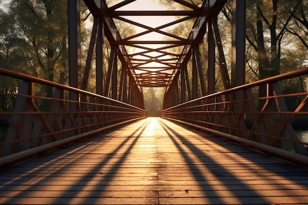 un puente en el bosque