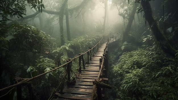 Un puente en el bosque