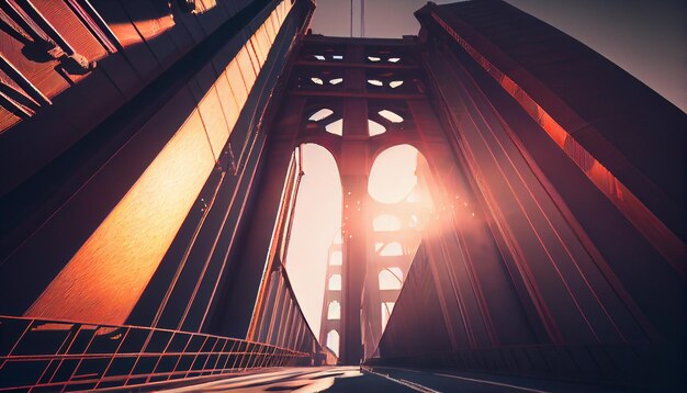 Puente de Brooklyn en el ai generativo de la ciudad de Nueva York