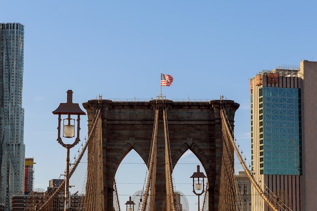 Puente de brooklyn, ciudad de nueva york, estados unidos de américa