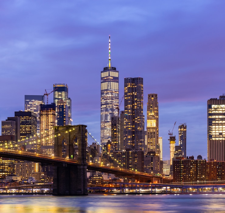 Foto puente de brooklyn de nueva york