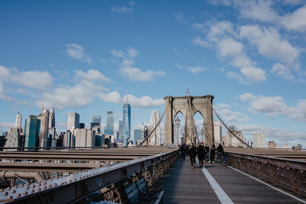 Puente de Brooklyn y los rascacielos, Nueva York