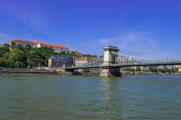 Puente de las Cadenas visto desde el río Danubio