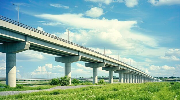 Foto un puente de carretera de hormigón armado