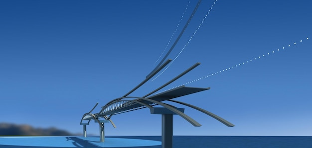 Puente conceptual en azul