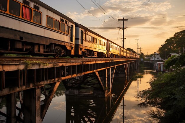 Foto puente ferroviario o puente blanco