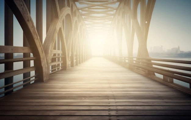 Un puente con una luz al final.