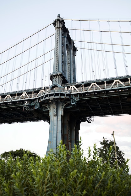 Foto puente de manhattan en la ciudad de nueva york, ee.uu.