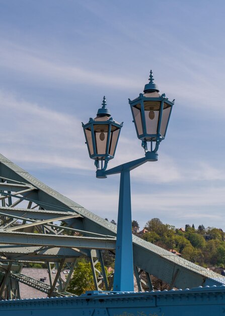 Foto el puente de la maravilla azul en dresde, alemania