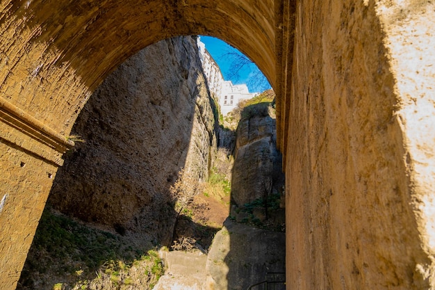 Puente Nuevo Español Puente Nuevo del siglo XVIII en Ronda sur de Andalucía España