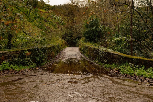 Puente Romano de Branez en Asturias, España