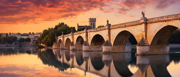 Foto el puente de saint benezet en avignon