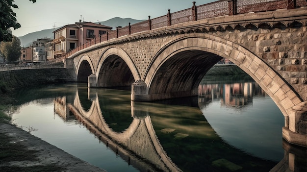 Un puente sobre un río en China