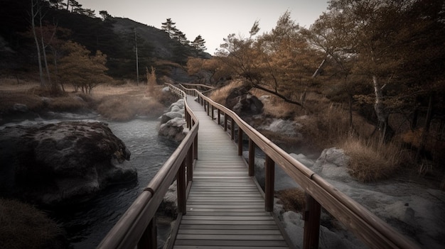 Un puente sobre un río