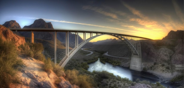 Un puente sobre un río