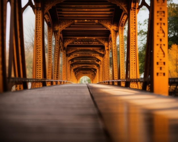 un puente con una tabla de madera que dice " la palabra " en él.