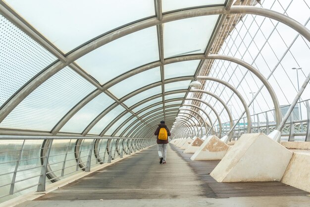 Puente del Tercer Milenio para acceder a la Exposición Internacional de la ciudad de Zaragoza