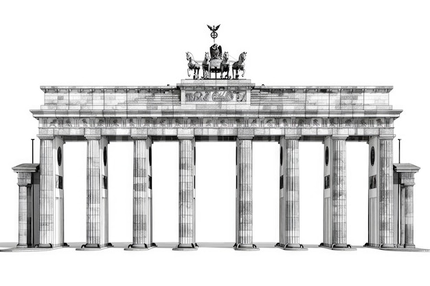 Foto puerta de brandeburgo monumento neoclásico en berlín