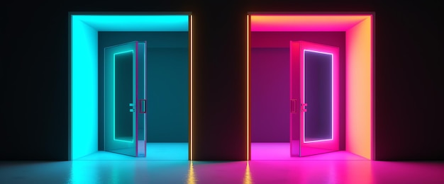 Una puerta colorida con la palabra puerta