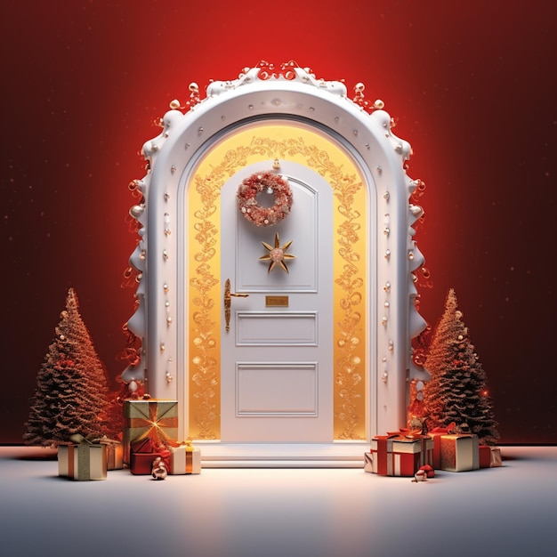 La puerta de la fantasía de Navidad