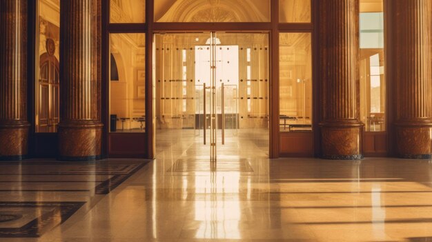 Foto la puerta de la iglesia está abierta al público.