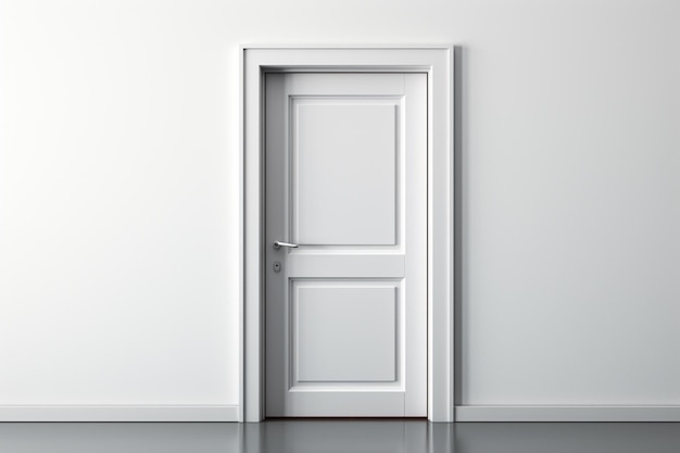 Puerta laminada de PVC sobre un fondo blanco