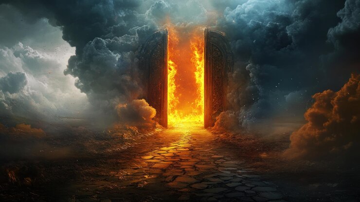Puerta en llamas a lo desconocido