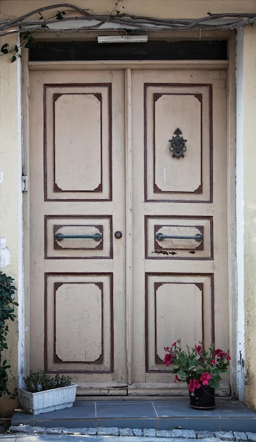 Puerta de madera de fondo