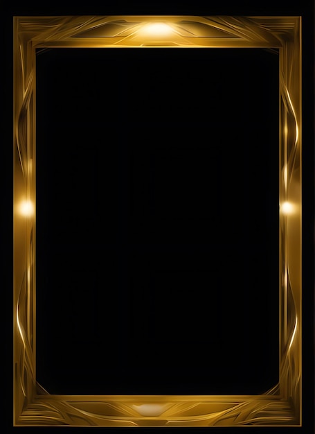 una puerta con marco de oro con un marco de oro y un marco de Oro