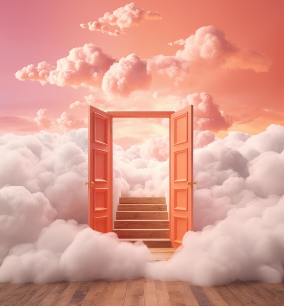 La puerta a las nubes rosas.