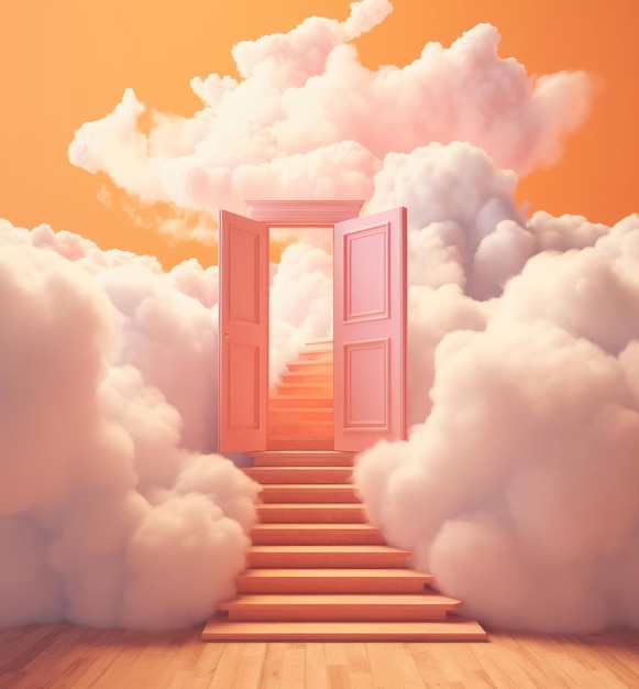 La puerta a las nubes rosas.