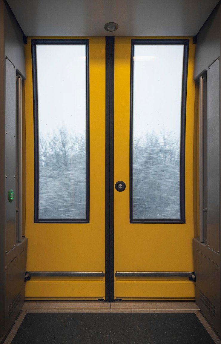 Foto puertas cerradas del edificio