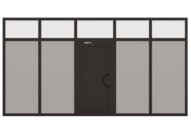 puertas interiores aisladas sobre fondo blanco muebles interiores ilustración 3D cg render