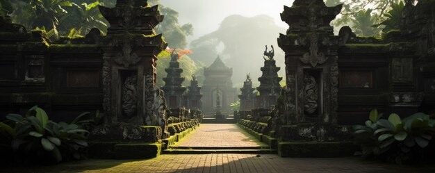 Puertas de uno de los templos hindúes en Bali, Indonesia