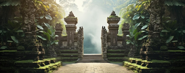 Puertas de uno de los templos hindúes en Bali, Indonesia