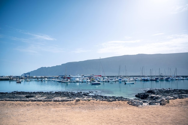 Puerto de Caleta del Sebo Isla de La Graciosa Lanzarote Islas Canarias España