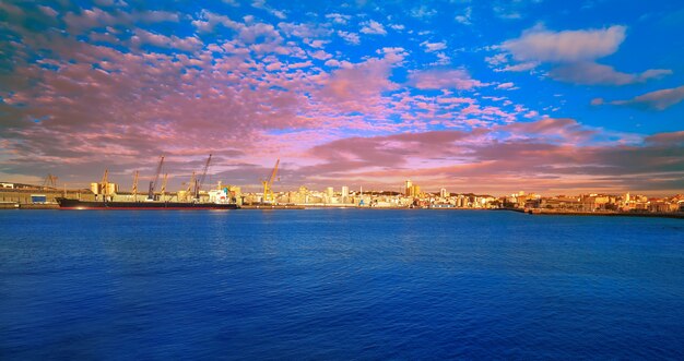 Puerto de La Coruña en Galicia España