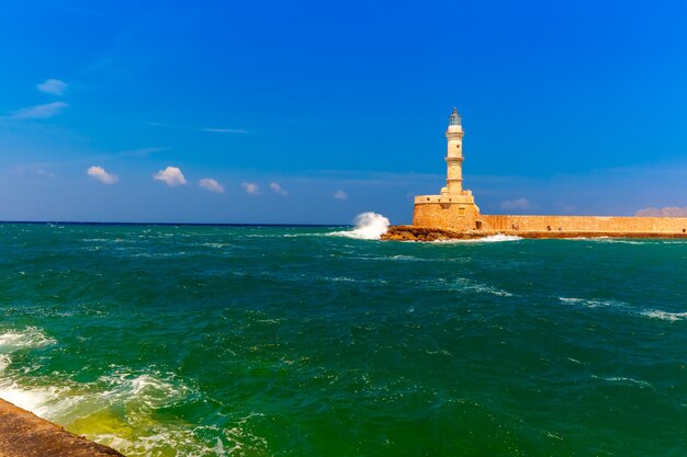 Puerto viejo con faro, Chania, Creta, Grecia