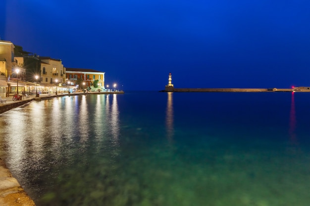 Puerto viejo con faro, Chania, Creta, Grecia