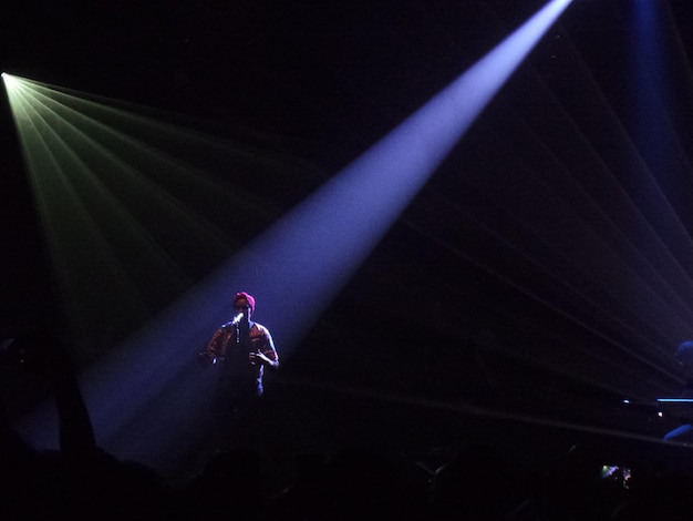 puesta en escena y luces en la zona de conciertos