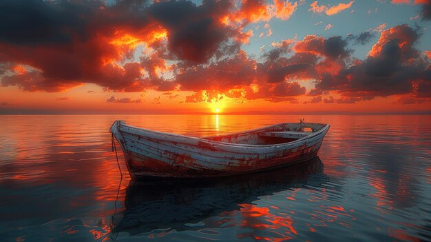 Una puesta de sol impresionante sobre aguas tranquilas