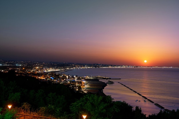 Puesta de sol en el mar Adriático