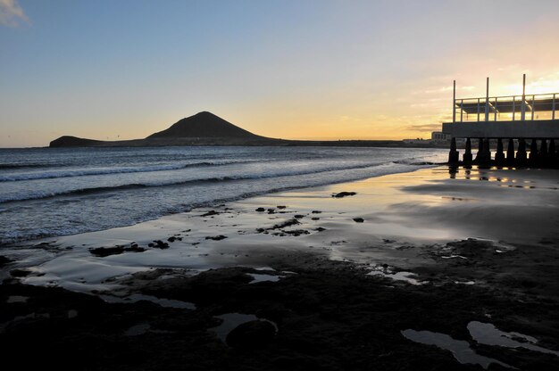 Puesta de sol en el Océano Atlántico