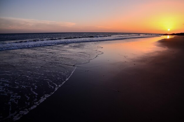 Puesta de sol en el Océano Atlántico