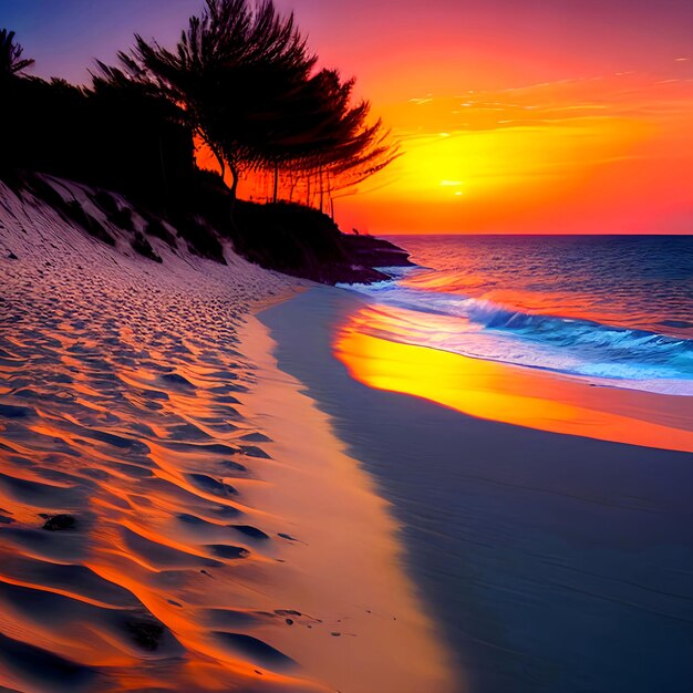 Foto puesta de sol playa mar océano palma cielo amanecer árbol sol tropical agua arena paisaje naturaleza