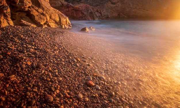 Puesta de sol en la playa