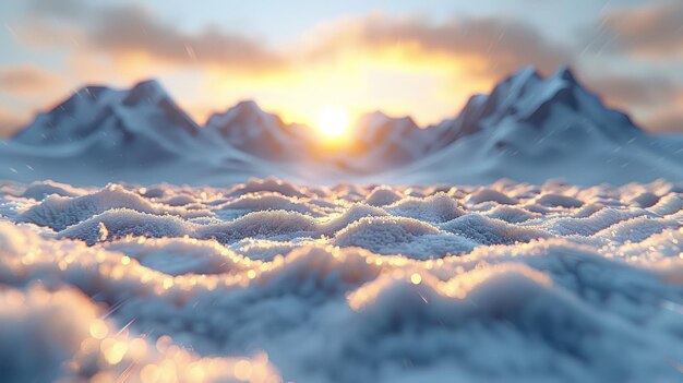 Foto la puesta de sol sobre la cordillera